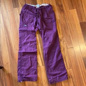 Koi Medium Tall plum scrub bottoms